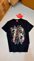 Die.sel Black T-shirt with 78 Print