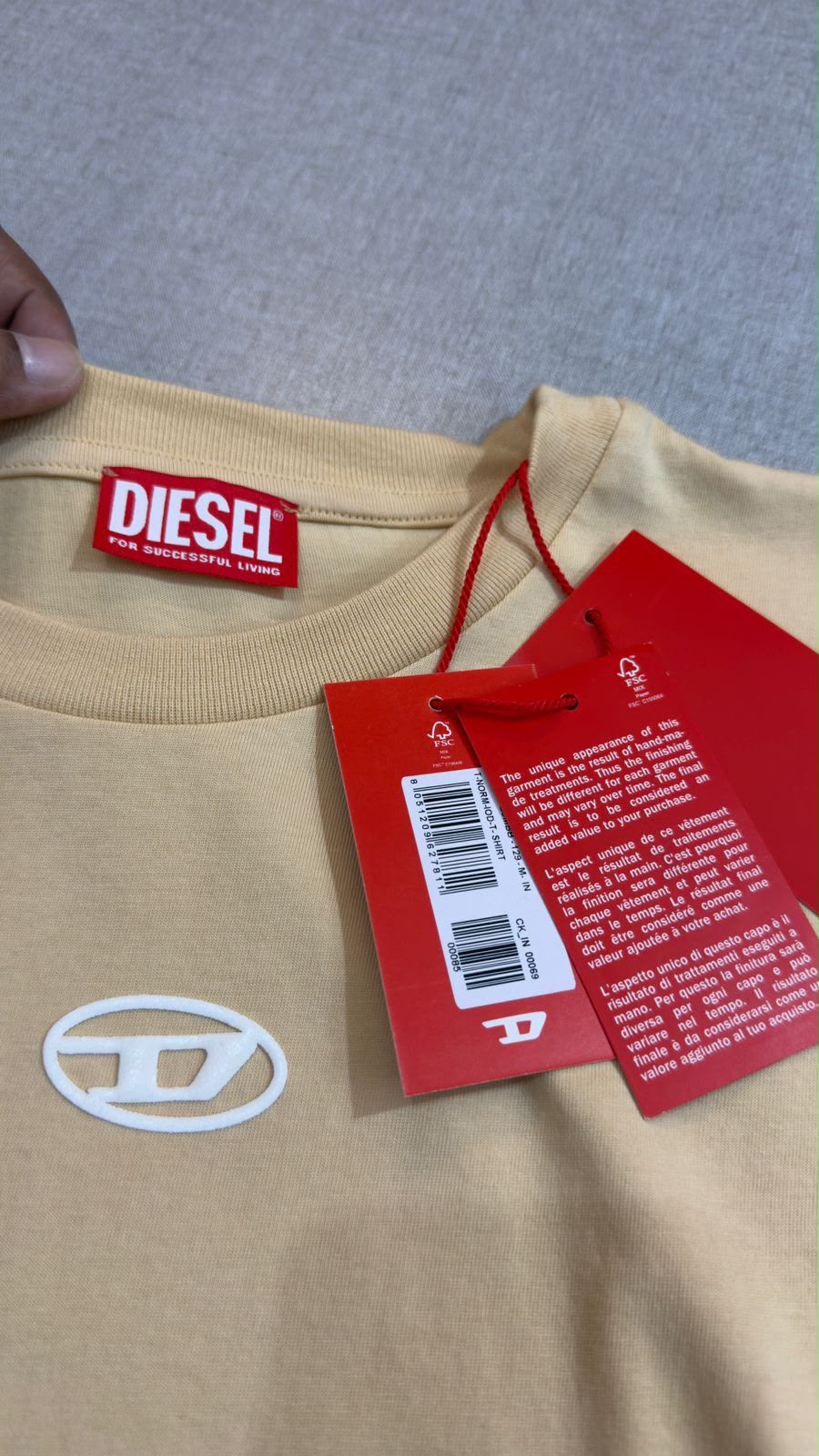 DIE.SEL Light Cotton T-Shirt With Oval D Logo